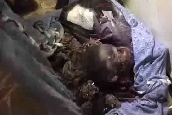 باقیمانده جسد کودکی که در دمشق منفجر شد (فیلم +16)