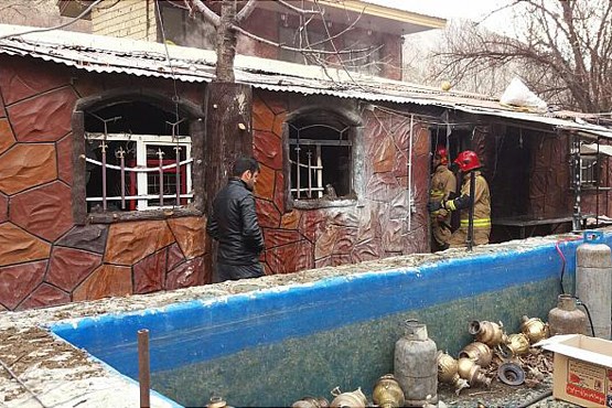رستوران جاده امامزاده داوود در آتش سوخت +عکس