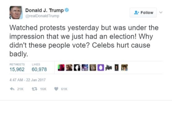 واکنش ترامپ به تظاهرات مخالفانش