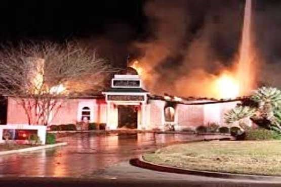 آتش سوزی مسجدی در تگزاس آمریکا