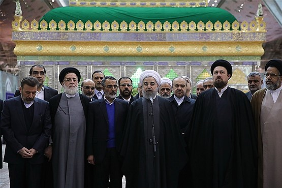 تجدید میثاق رئیس جمهوری و اعضای هیات دولت با آرمان های امام راحل