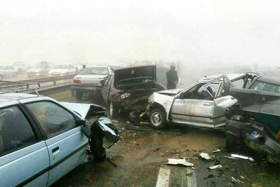تصادف زنجیره‌ای در محور مرودشت - شیراز