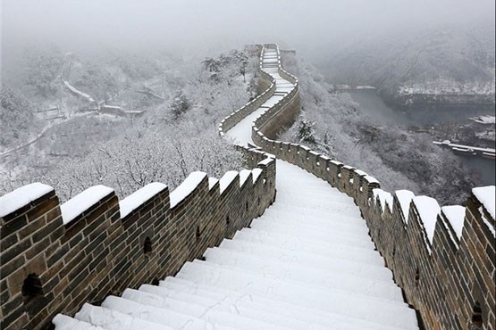 دیوار چین سفیدپوش شد+عکس