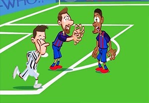 انیمیشن طنز بازی یوونتوس - بارسلونا