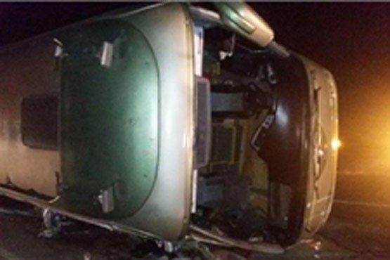 9 کشته در حادثه واژگونی اتوبوس در جاده سبزوار- شاهرود