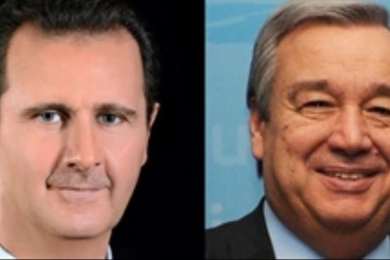 پیام تبریک دبیر کل سازمان ملل به بشار اسد
