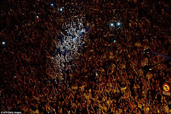 جشن قهرمانی قوهای سپید مادرید +تصاویر