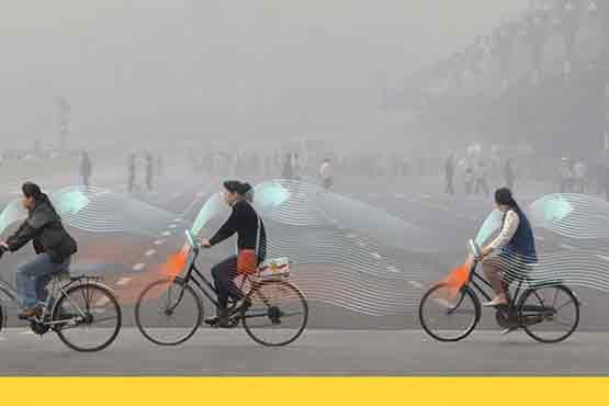 دوچرخه ای که هوا را تصفیه می کند + عکس