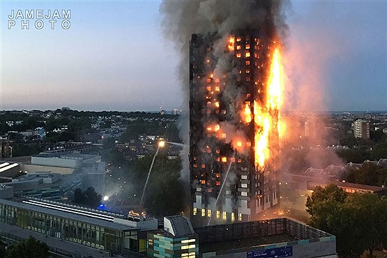 آتش سوزی در برج گرانفل لندن