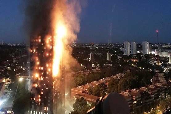 آتش سوزی گسترده در لندن