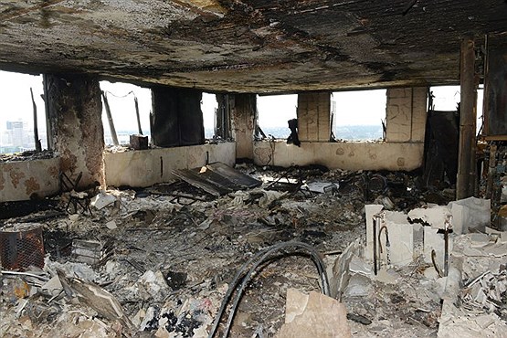 کشف جسد سوخته 42 قربانی برج گرنفل در یک اتاق +تصاویر