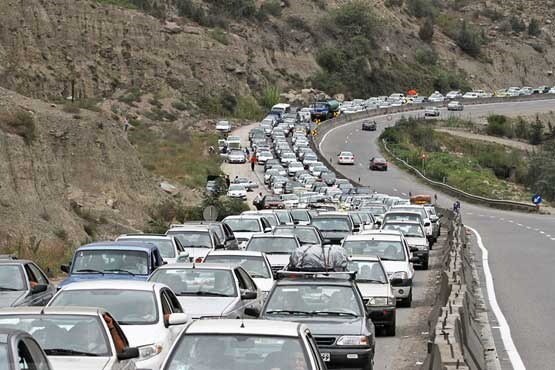 ترافیک سنگین در ۳ محور تهران-‌شمال‌