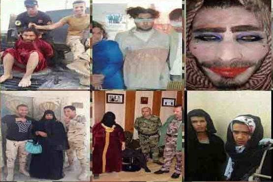 داعشی‌ها که یک شبه "زن" شدند + عکس