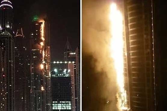 مهار آتش‌ در برج «تورچِ» دوبی