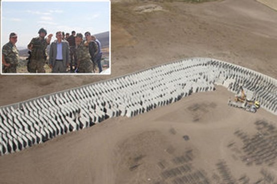 دیوار بتنی ترکیه در مرز ایران + عکس