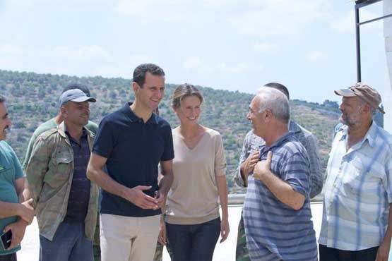 تازه ترین تصاویر از بشار اسد و همسرش