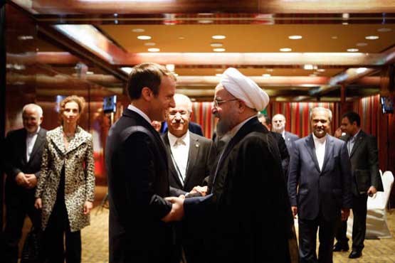 توئیت رئیس جمهور فرانسه در مورد دیدار با روحانی +عکس