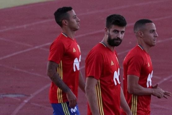 اتفاق قابل پیش بینی در تمرینات تیم ملی فوتبال اسپانیا / پیکه «هو» شد