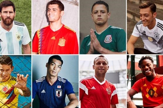 رونمایی از پیراهن تیم ملی 6 کشور برای حضور در جام جهانی 2018 روسیه +گزارش تصویری