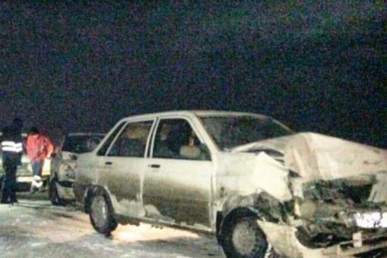 تصادف 30 خودرو در همدان