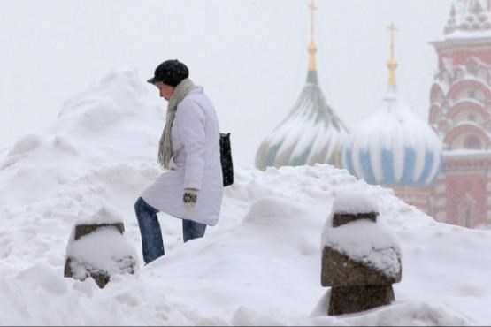 بارش بی سابقه برف در مسکو  + عکس
