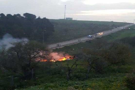 سقوط جنگنده اسرائیلی / ادعای تل آویو درخصوص پهپاد ایرانی