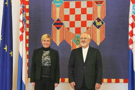 ظریف با رئیس جمهور کرواسی دیدار کرد +عکس