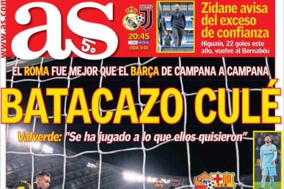 صفحه نخست روزنامه های امروز اسپانیا پس از تحقیر بارسلونا (تصاویر)