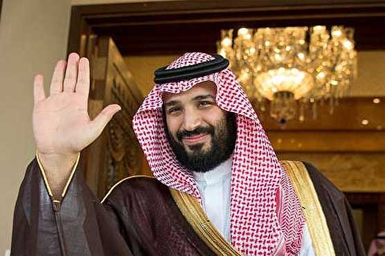 حرکت عجیب بن سلمان پشت سر پدرش + فیلم