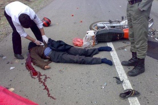 تصادف مرگبار وانت پیکان و موتورسیکلت در تهران