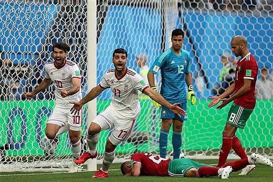 دیدار تیم فوتبال ایران مقابل مراکش