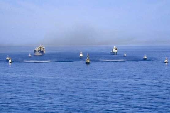 رزمایش آمریکا در خلیج فارس پس از اقدام خصمانه علیه سپاه