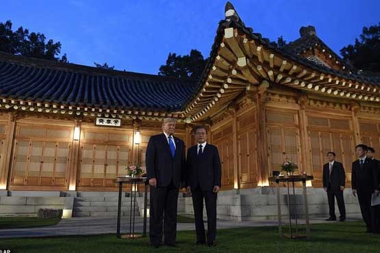 کره‌ جنوبی با استیک از ترامپ پذیرایی کرد! +عکس