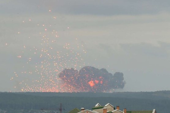 انفجار شدید در یک پایگاه نظامی روسیه