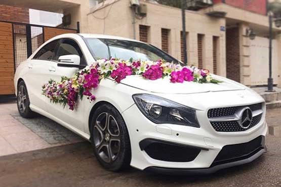 اجاره ماشین عروس با گل آرایی در شرکت کاسپین رنت کار