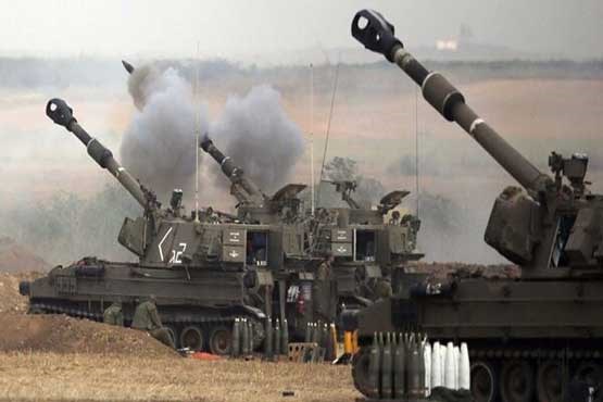 حمله توپخانه‌ای صهیونیست‌ها به غزه