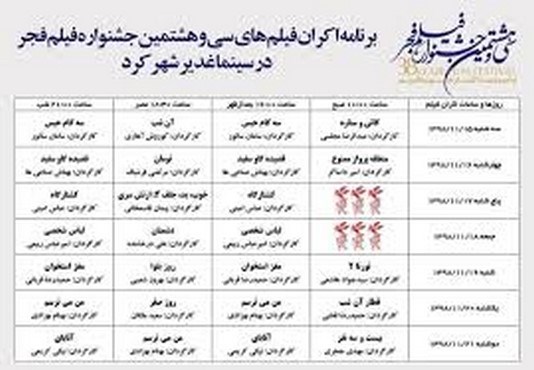 آغاز نمایش فیلم های جشنواره فجر در شهرکرد