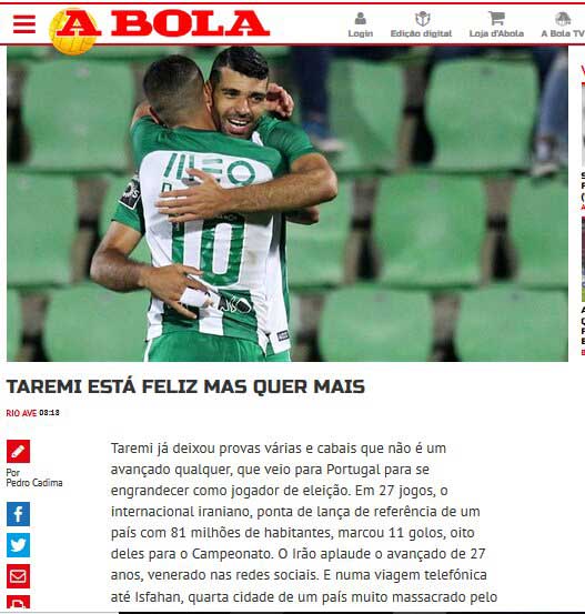 طارمی بهترین مهاجم ایران بعد از علی دایی است