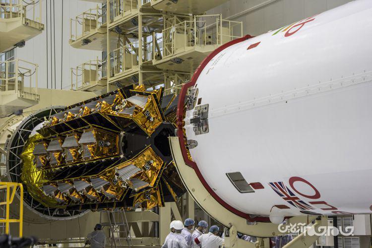 استقرار ۳۶ ماهواره اینترنتی وان وب در مدار زمین با استفاده از راکت فضایی روسیه+عکس