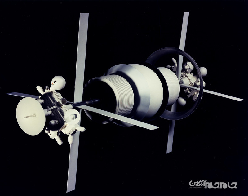 آثاری برای نشان دادن تصورات هنری نیم قرن پیش ناسا از تشکیل کلونی در فضا+عکس