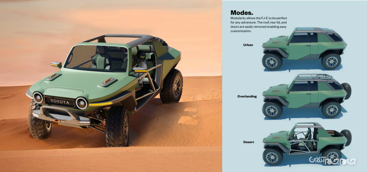 تویوتا FJ-E؛ حاصل یک پایان‌نامه دانشجویی و رقیبی مجازی برای فورد برانکو+عکس