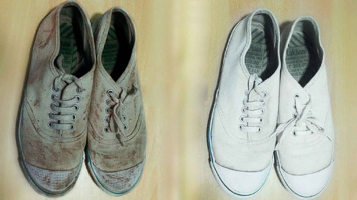 کفش پارچه ای ساده تر تمیز می شود. بعد از استفاده از تالکوم، یک مخلوط را با آب گرم، صابون و جوش شیرین آماده کنید.