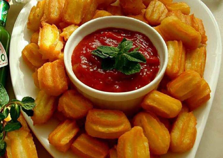 طرز تهیه سیب زمینی بامیه ای