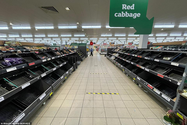 معضل خالی شدن قفسه فروشگاه های غذایی  (تصاویر)