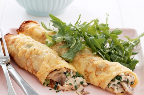 طرز تهیه کرپ مرغ و قارچ طرز تهیه کرپ مرغ و قارچ