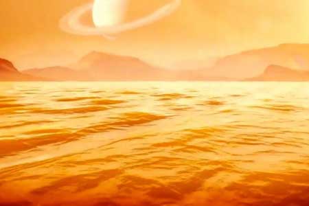 عمق بزرگترین دریاچه قمر زحل بیش از ۳۰۰ متر است