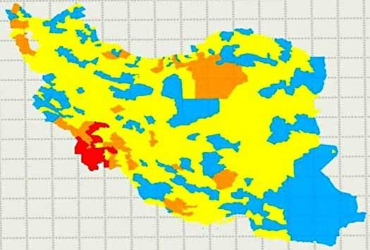 آخرین رنگ بندی کرونایی کشور تا ۲۵ اسفند ۹۹ اعلام شد آخرین رنگ بندی کرونایی کشور تا ۲۵ اسفند ۹۹ اعلام شد