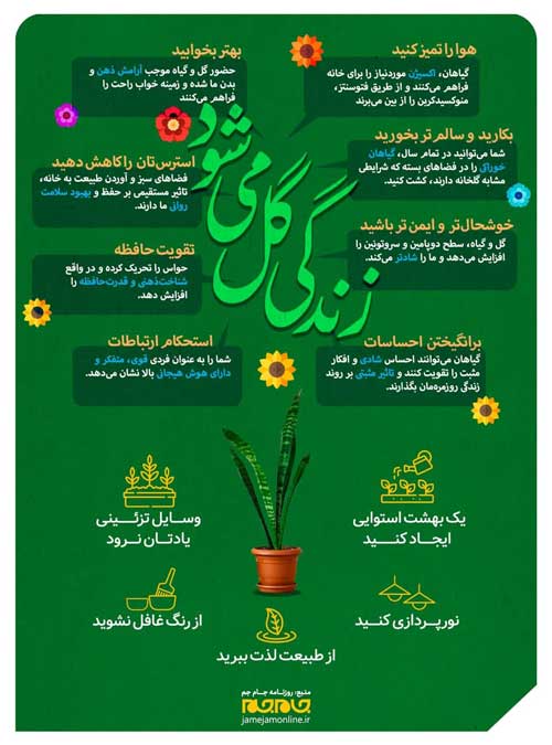 زندگی‌تان گل می‌شود (اینفوگرافیک)