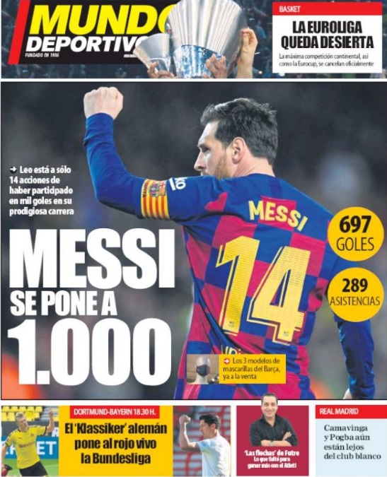 صفحه نخست روزنامه های هوادار بارسلونا و رئال مادرید (تصاویر) صفحه نخست روزنامه های هوادار بارسلونا و رئال مادرید (تصاویر)