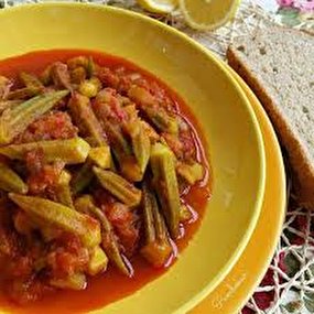 طرز تهیه خوراک بامیه با گوشت